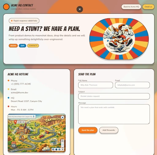 Acme contact page request
